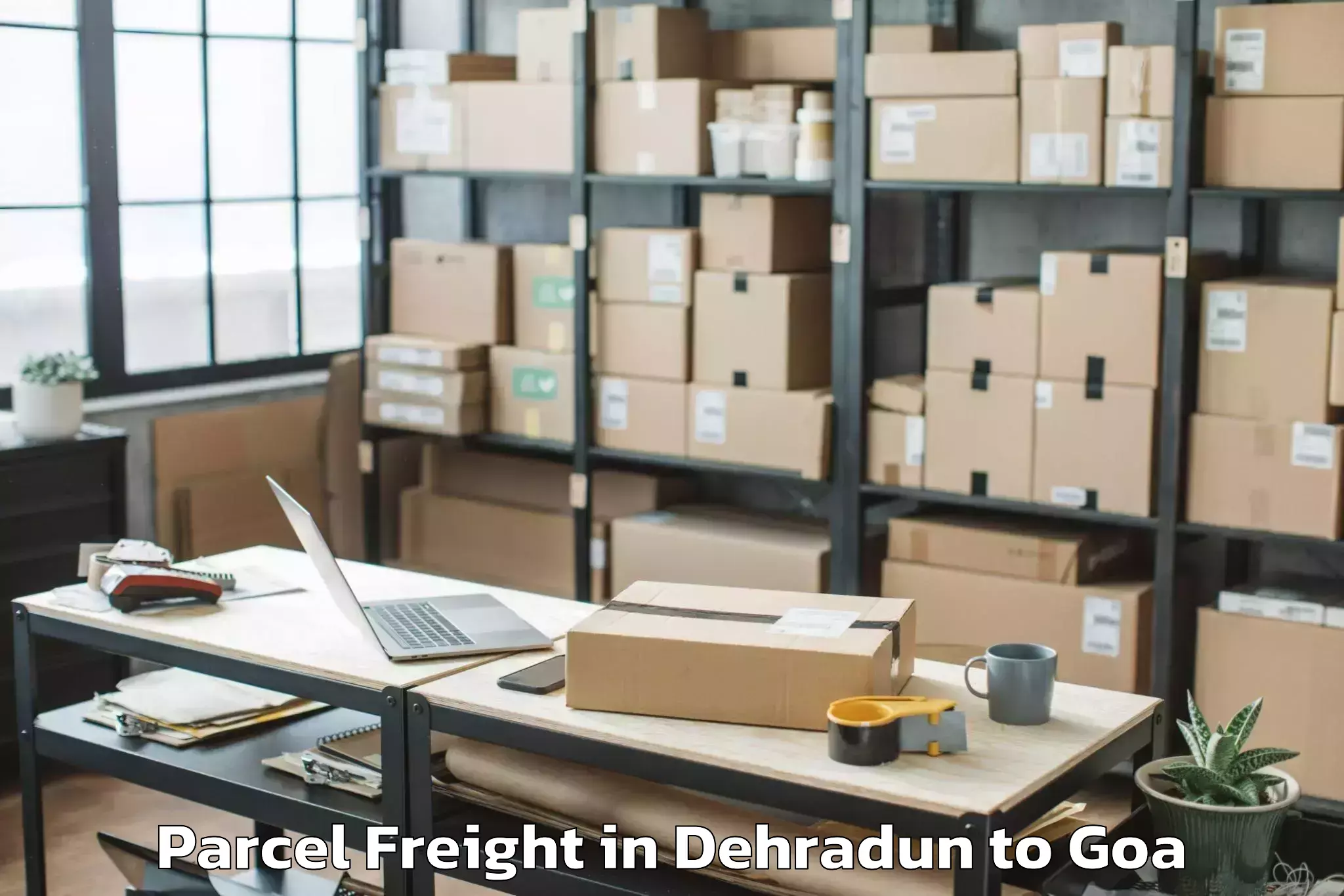 Leading Dehradun to Bambolim Parcel Freight Provider